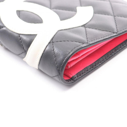 Chanel Bifold Wallet Cambon Line Black White Leather — view 9