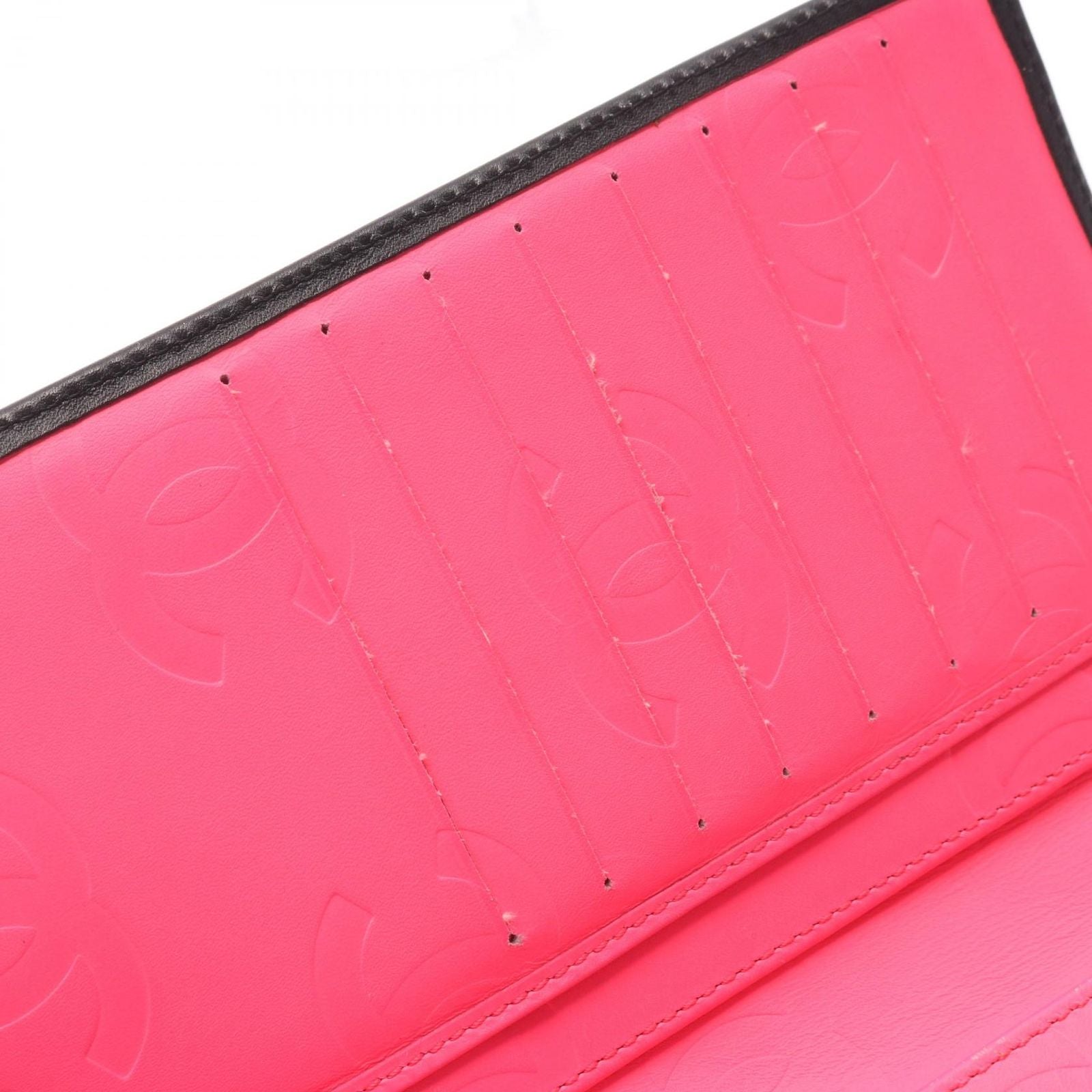 Chanel Bifold Wallet Cambon Line Black White Leather — view 8