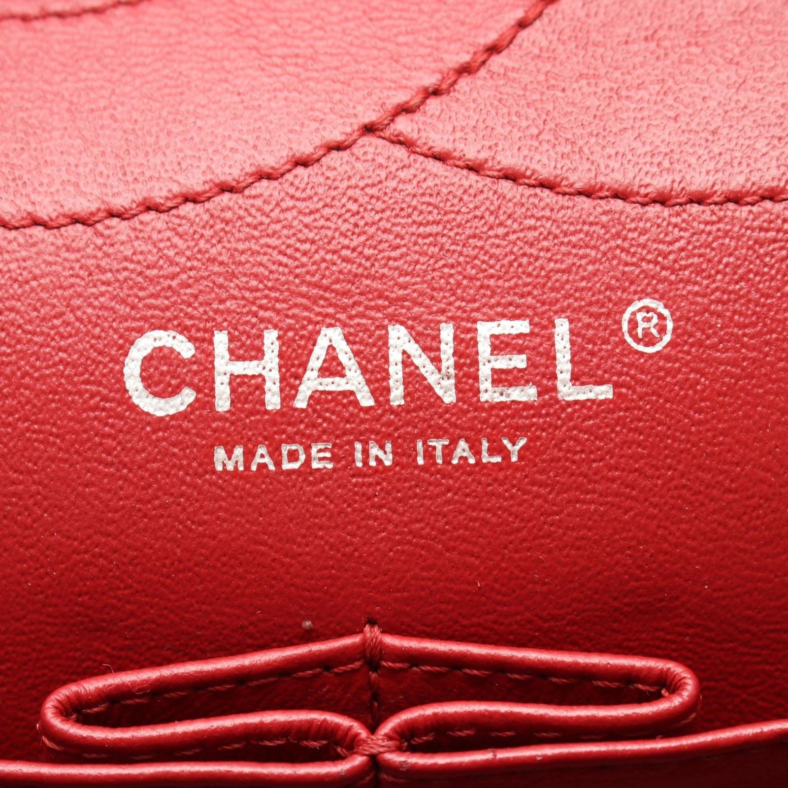 Chanel Shoulder Bag 2.55 Quilted Maxi Double Flap Antique Silver Red Calf — view 4