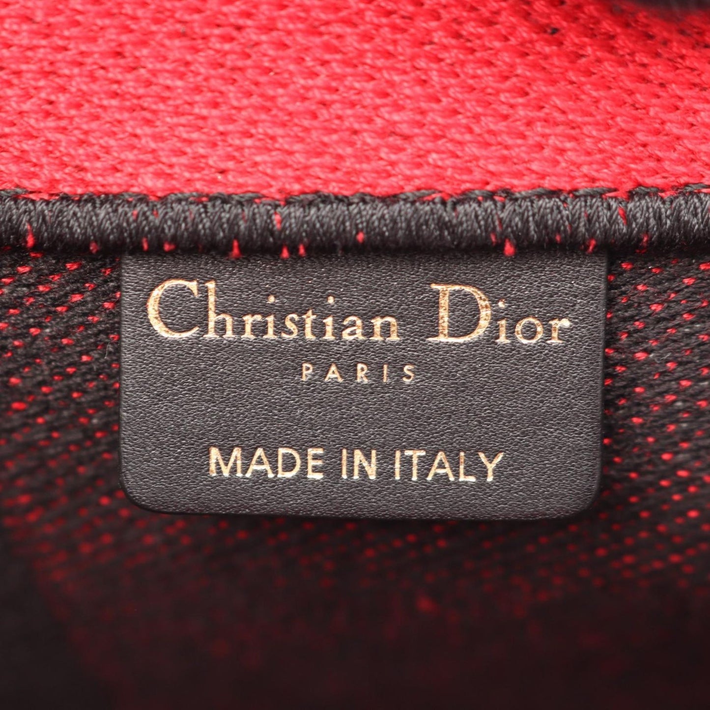 Dior Tote Book Large Red Black Canvas — view 4