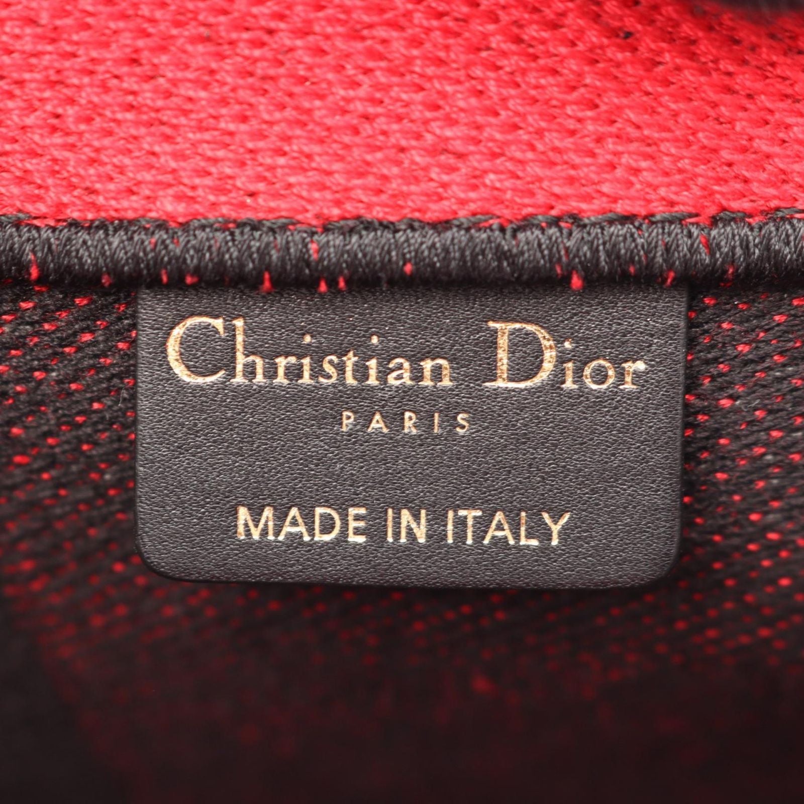 Dior Tote Book Large Red Black Canvas — view 4