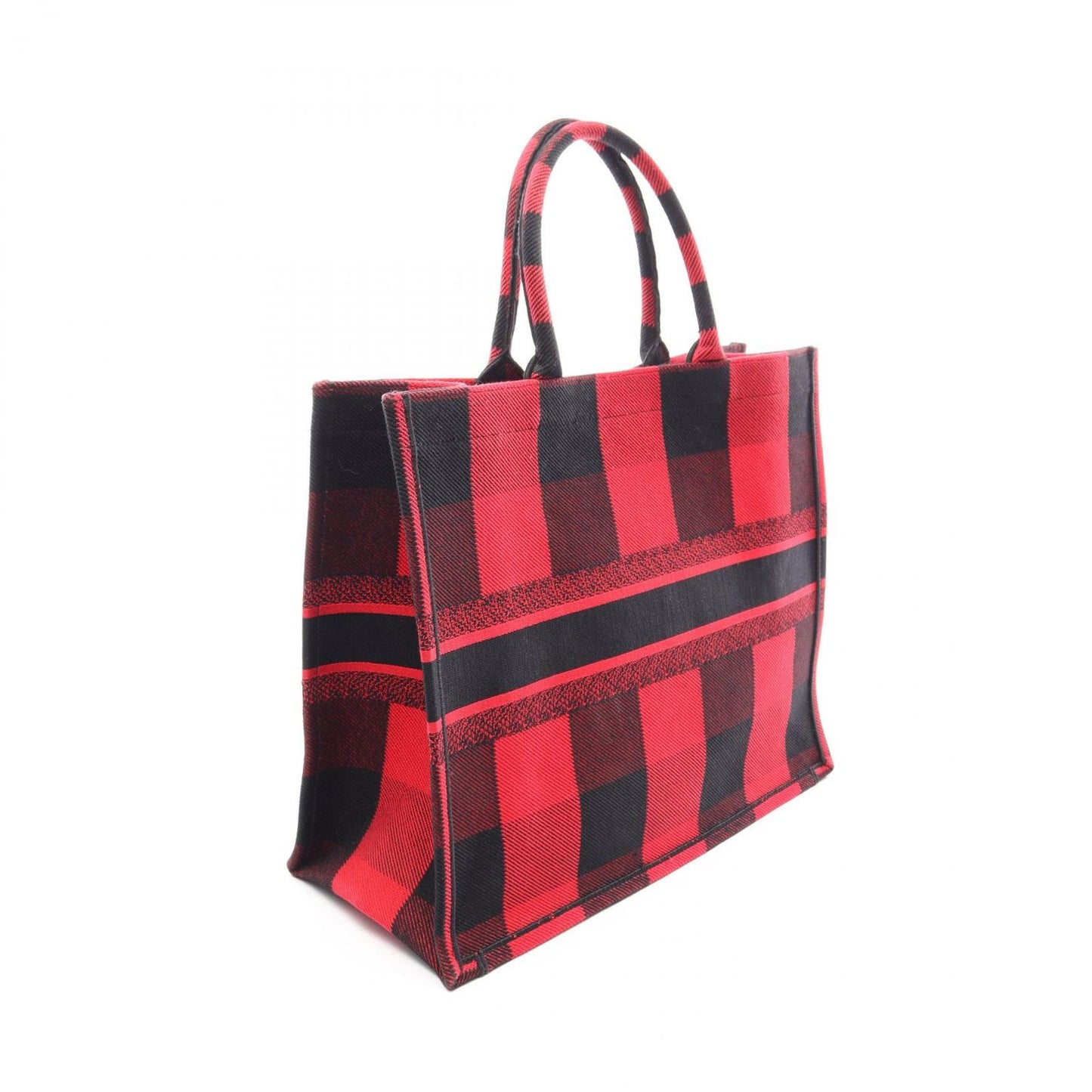 Dior Tote Book Large Red Black Canvas — view 2