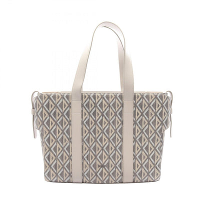 Dior Tote CD Diamond Color Gray Canvas Leather