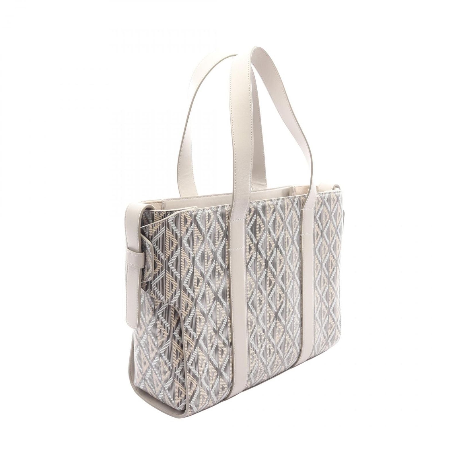 Dior Tote CD Diamond Color Gray Canvas Leather — view 2