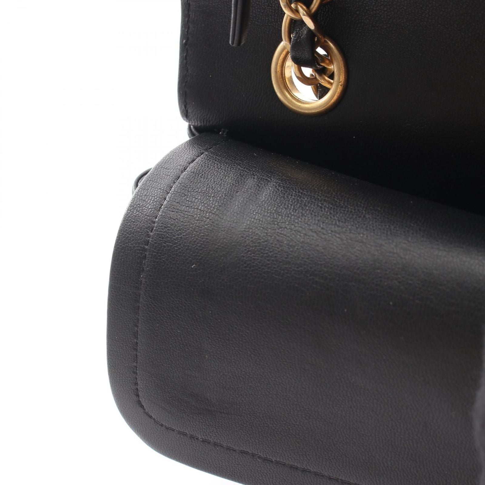 Chanel Shoulder Bag Quilted Double Flap by Color Black White Lambskin Chain — view 8