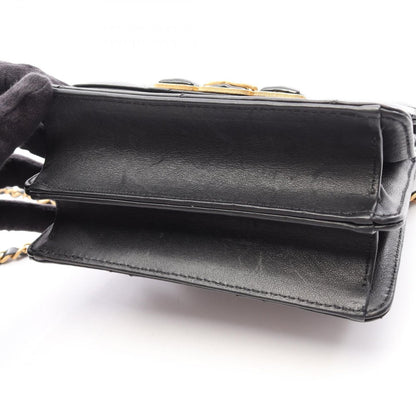 Chanel Shoulder Bag Quilted Mini Black Lambskin Chain — view 9