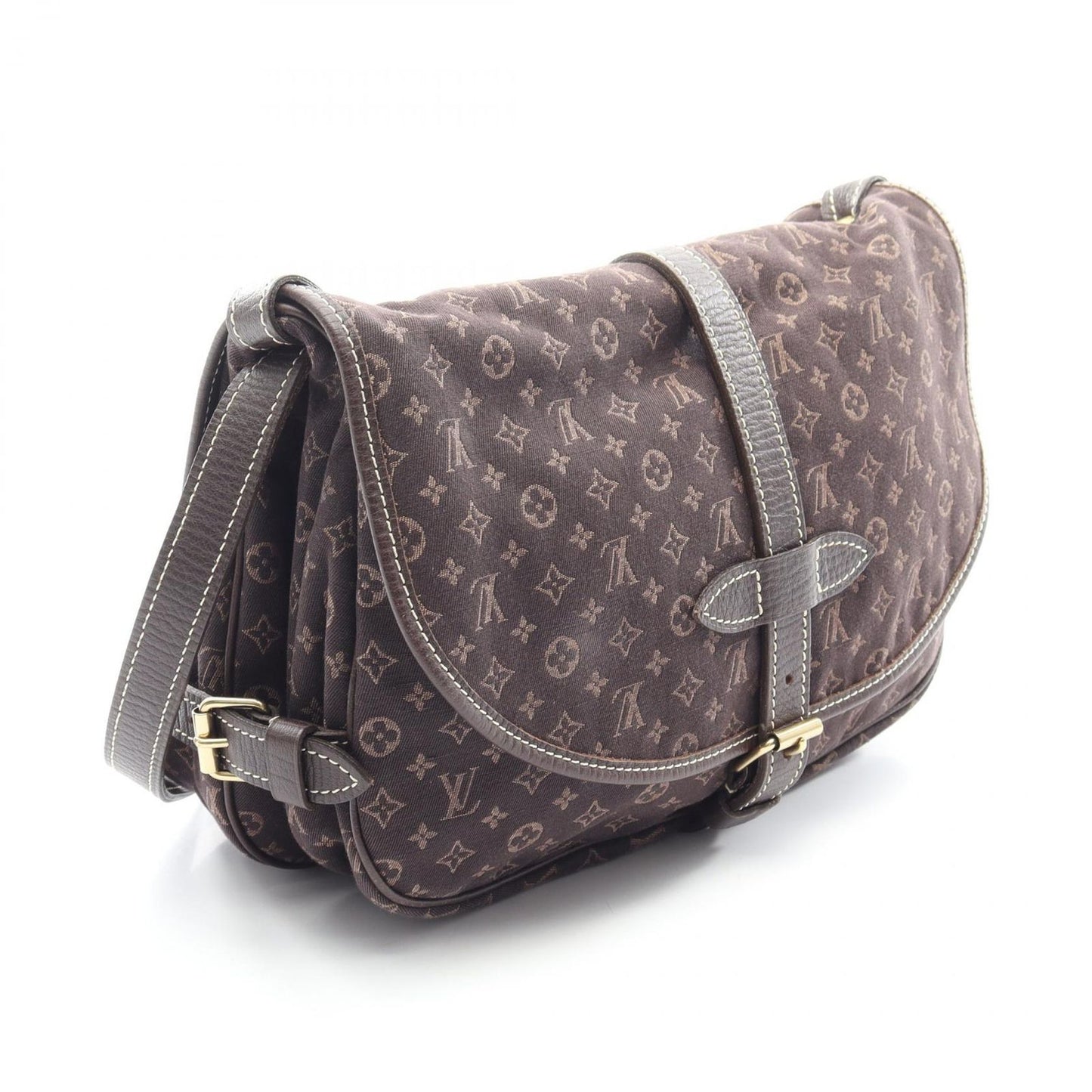 Louis Vuitton Shoulder Bag Saumur Ebene Canvas Leather 30 — view 2