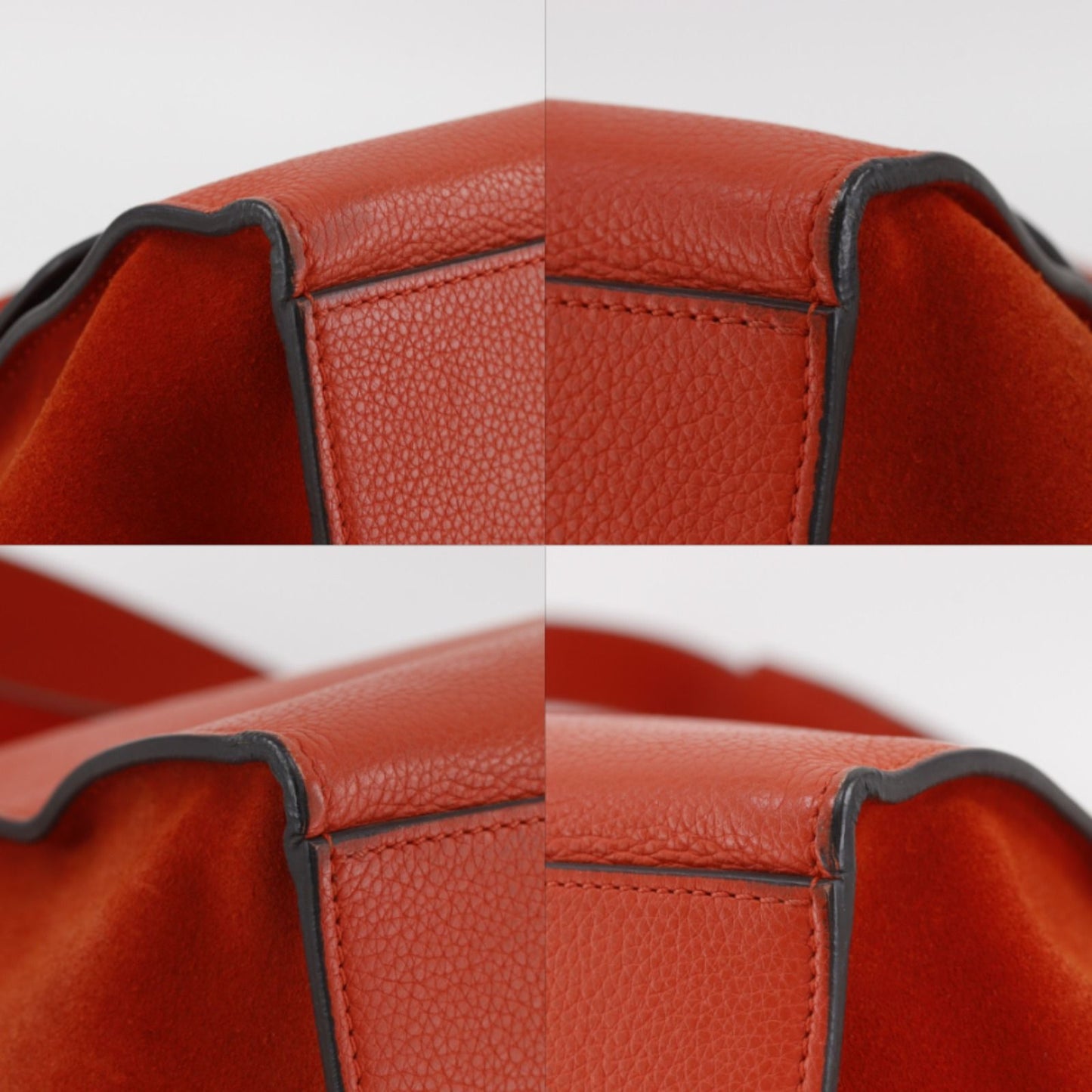 Celine 2-Way Shoulder Leather Orange Handbag — view 4
