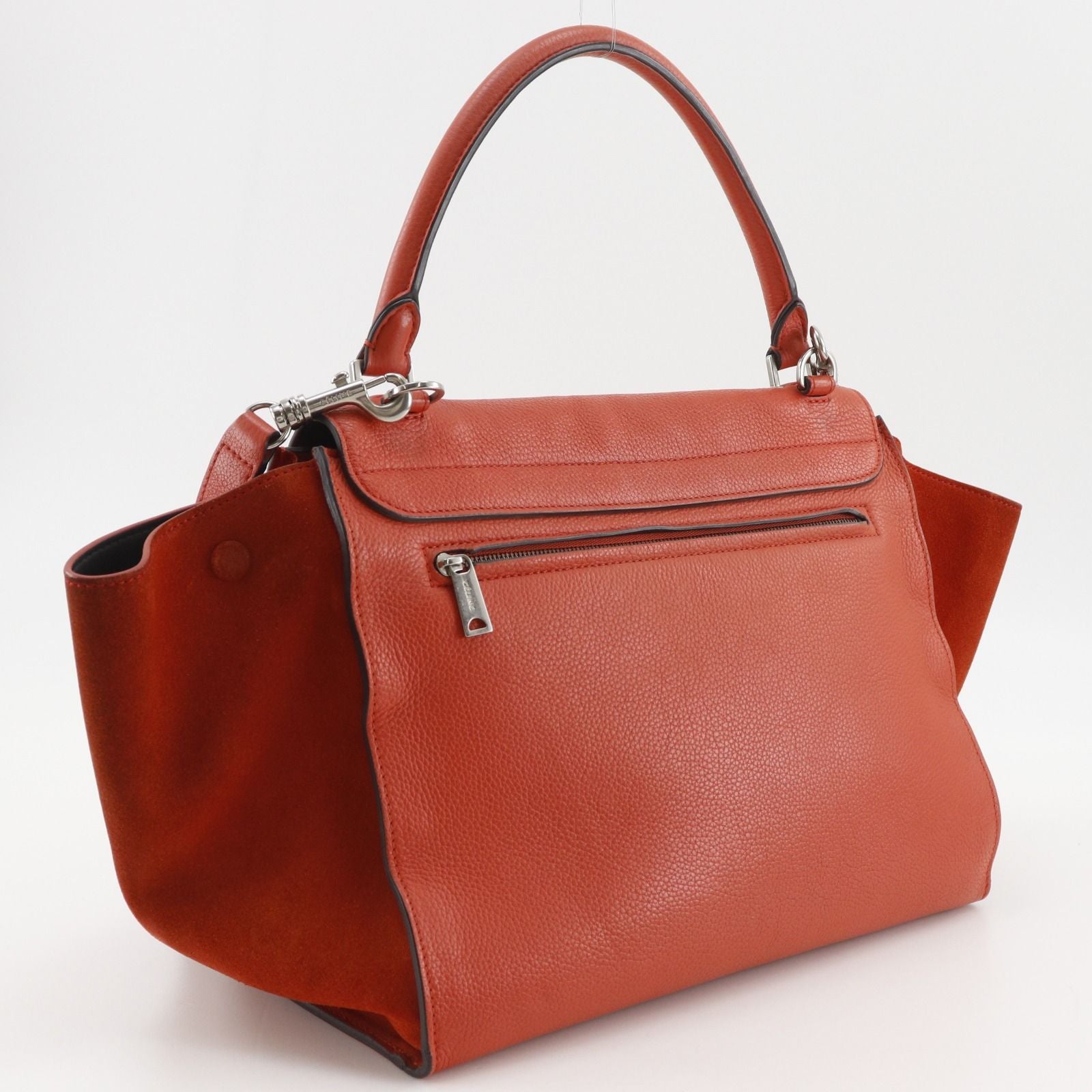 Celine 2-Way Shoulder Leather Orange Handbag — view 3