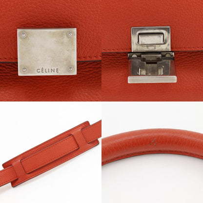 Celine 2-Way Shoulder Leather Orange Handbag — view 9