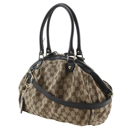 Gucci Ski 2-Way Shoulder GG Canvas Brown Tote — view 2
