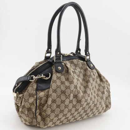 Gucci Ski 2-Way Shoulder GG Canvas Brown Tote — view 3