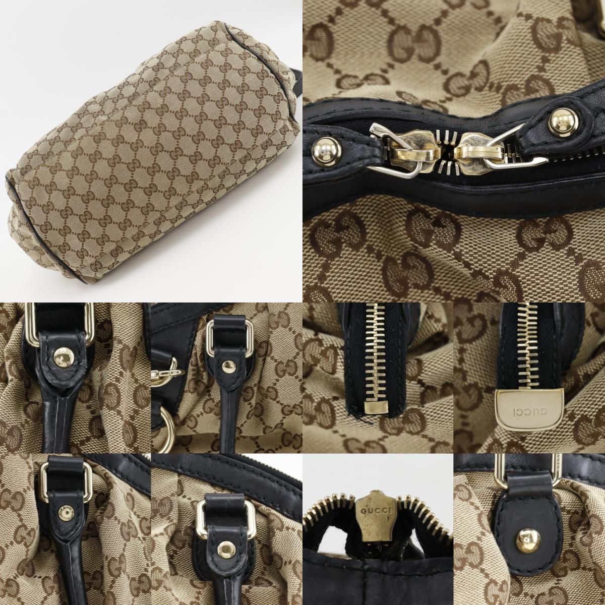 Gucci Ski 2-Way Shoulder GG Canvas Brown Tote — view 9