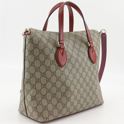 Gucci 2-Way Shoulder GG Supreme Canvas Brown Handbag — view 3