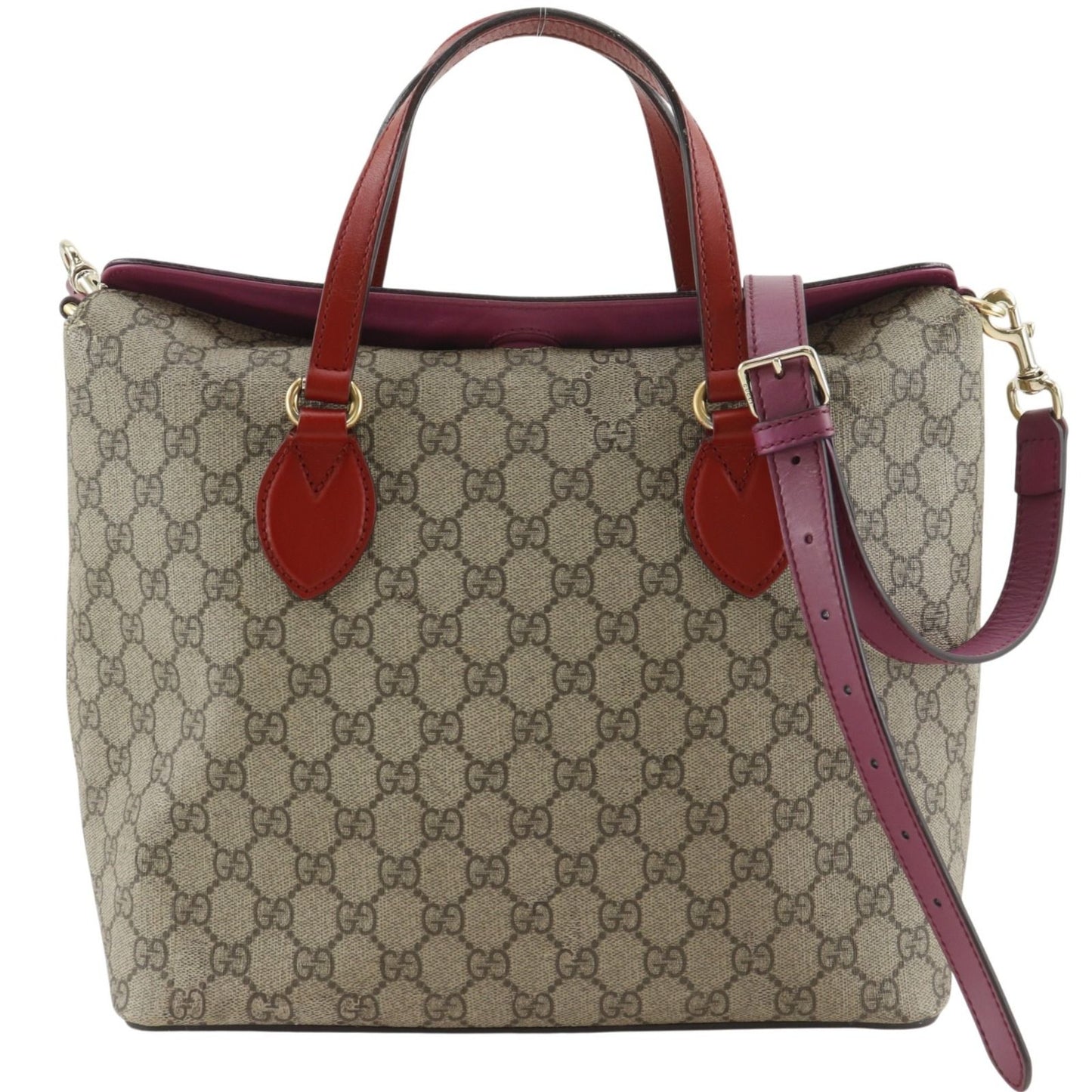 Gucci 2-Way Shoulder GG Supreme Canvas Brown Handbag