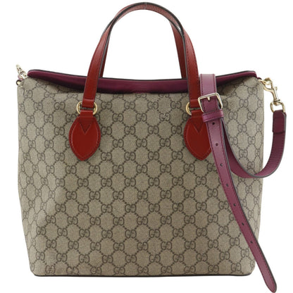 Gucci 2-Way Shoulder GG Supreme Canvas Brown Handbag
