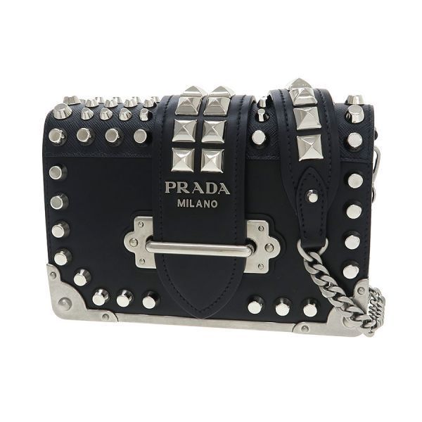 Prada Studded Cahier Chain Messenger