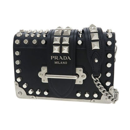 Prada Studded Cahier Chain Messenger