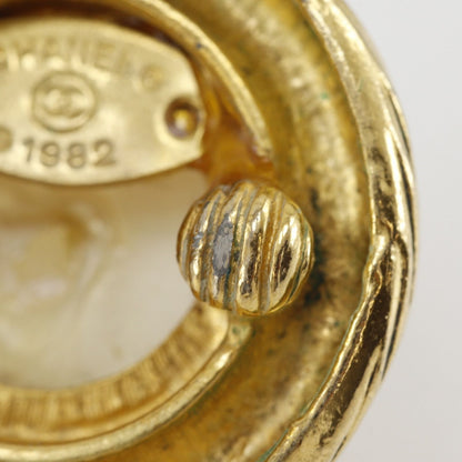 Chanel Vintage Gold Plated Faux Pearl Earrings — view 8