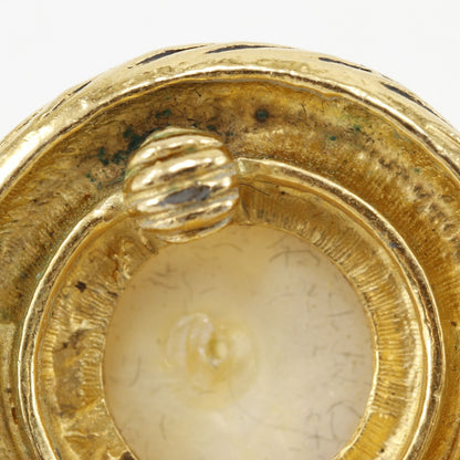 Chanel Vintage Gold Plated Faux Pearl Earrings — view 7