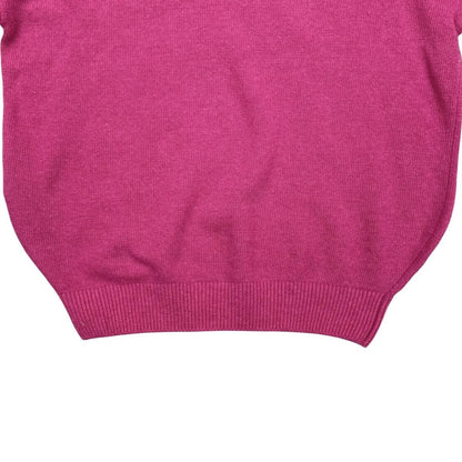 Balenciaga Sweater Turtleneck Knit XS Logo Wool Cashmere Pink Black — view 6