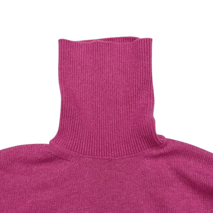 Balenciaga Sweater Turtleneck Knit XS Logo Wool Cashmere Pink Black — view 8