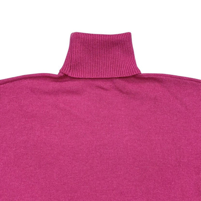 Balenciaga Sweater Turtleneck Knit XS Logo Wool Cashmere Pink Black — view 5