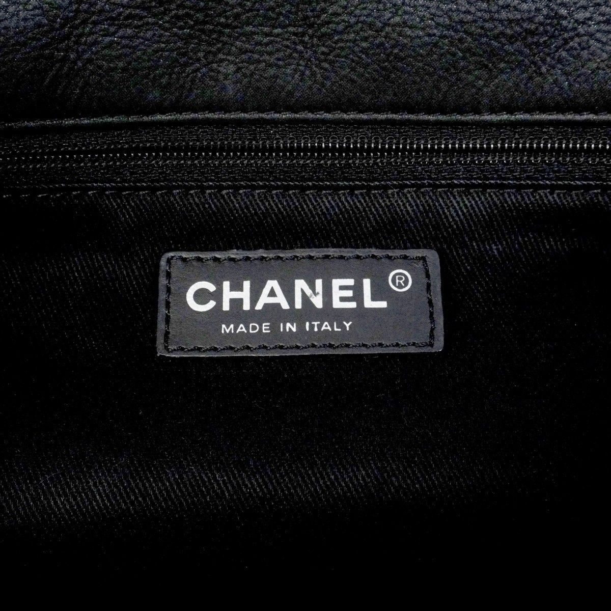 Chanel Sale Shoulder Bag Quilted Leather Black Silver — view 5