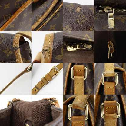 Louis Vuitton Menilmontant MM Monogram Canvas Brown Shoulder — view 8