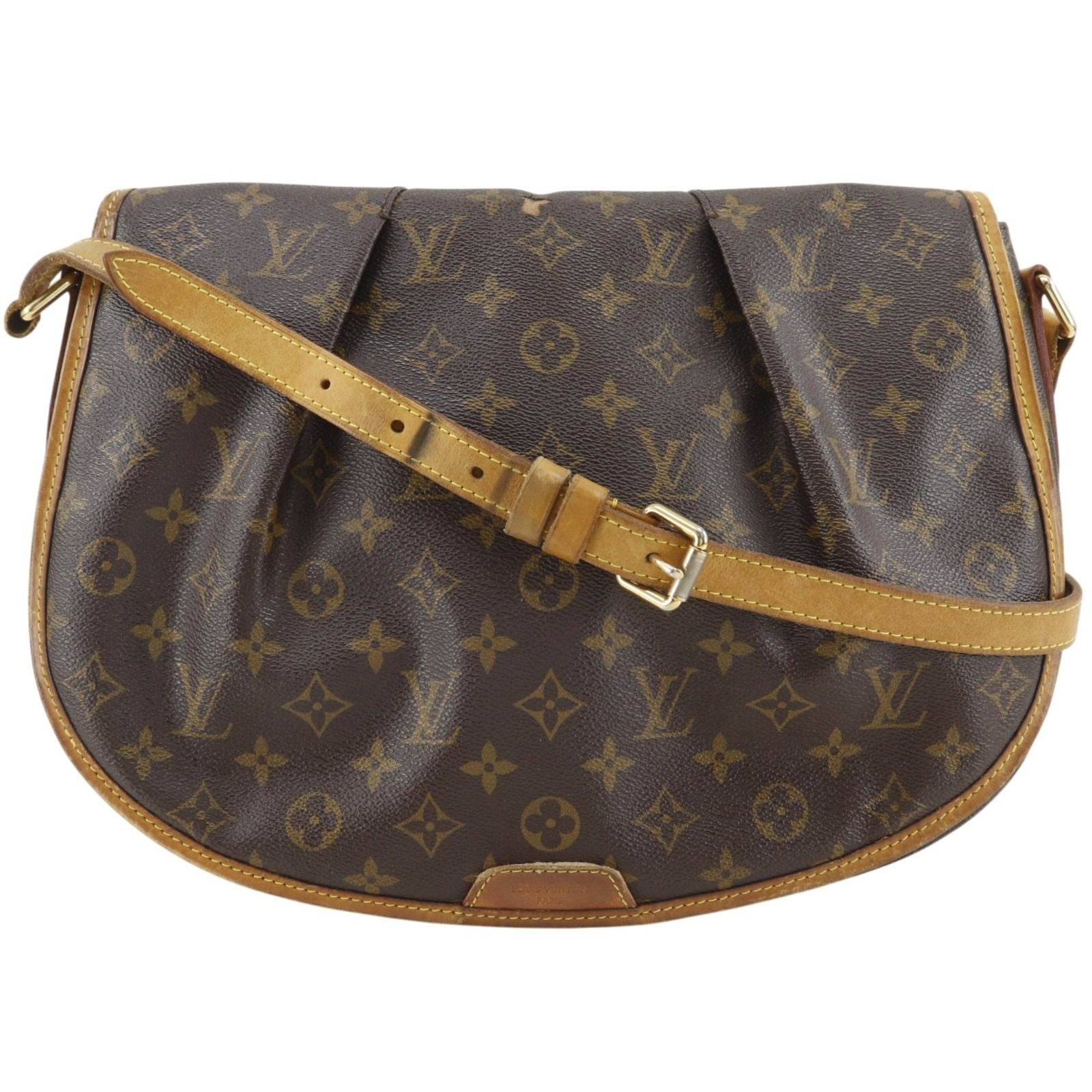 Louis Vuitton Menilmontant MM Monogram Canvas Brown Shoulder