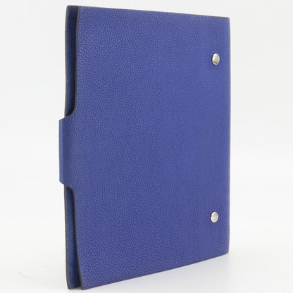 Hermes Ulysse MM Togo Blue Notebook Cover Agenda — view 3