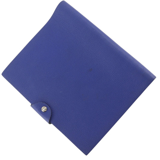 Hermes Ulysse MM Togo Blue Notebook Cover Agenda