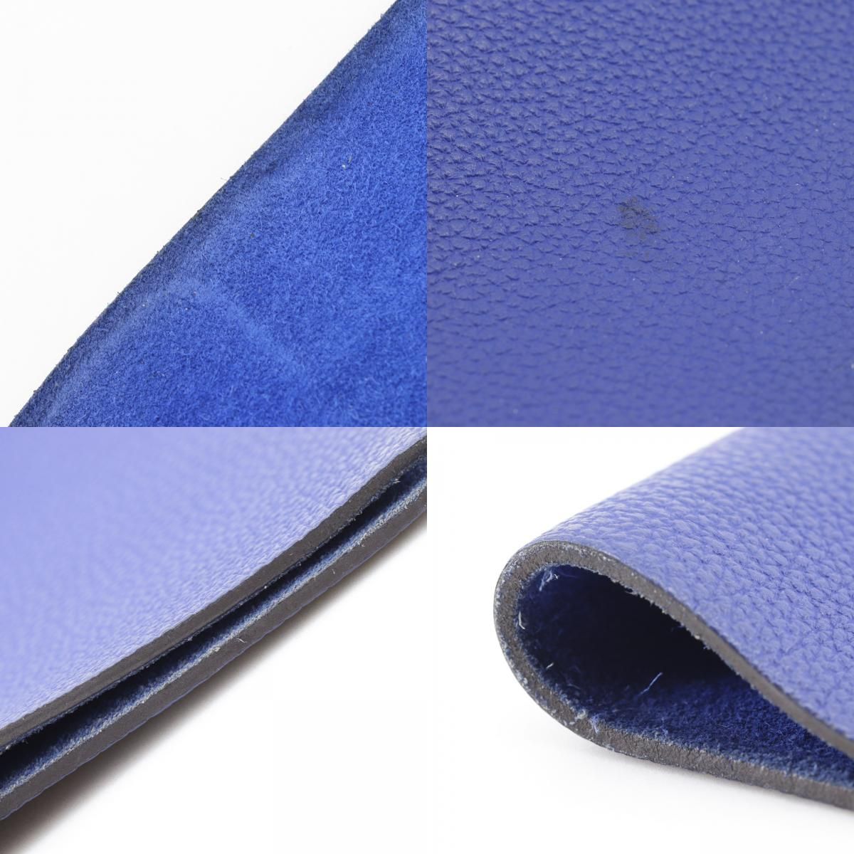 Hermes Ulysse MM Togo Blue Notebook Cover Agenda — view 8