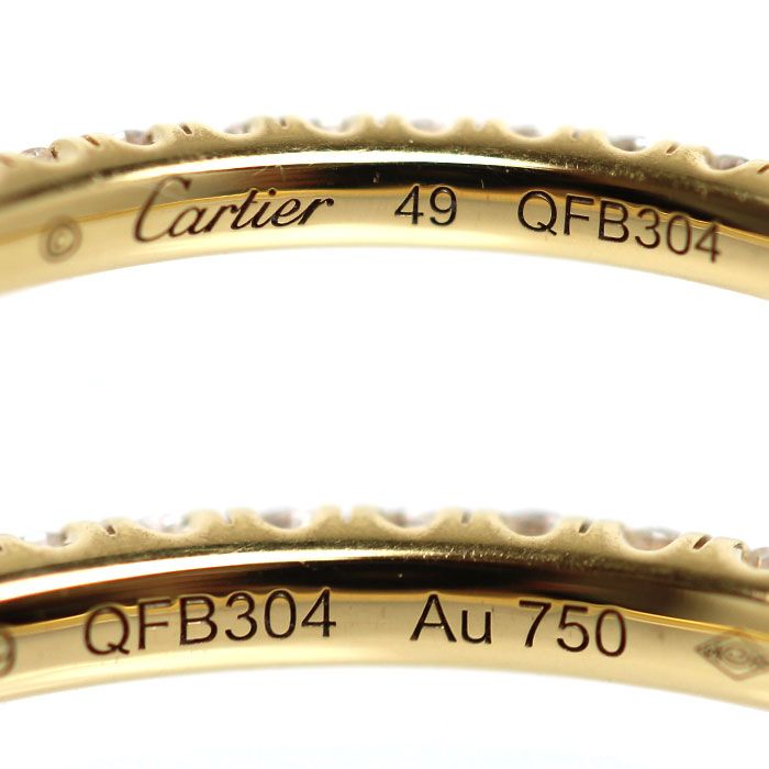 Cartier 18k Yellow Gold Etain Cell de Full Eternity Ring Diamond — view 5