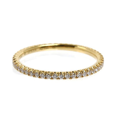 Cartier 18k Yellow Gold Etain Cell de Full Eternity Ring Diamond — view 3