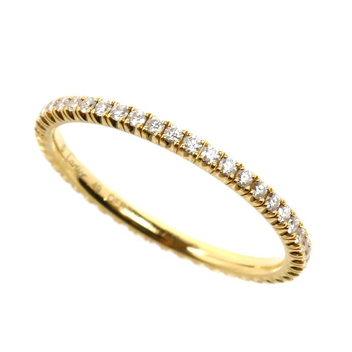 Cartier 18k Yellow Gold Etain Cell de Full Eternity Ring Diamond