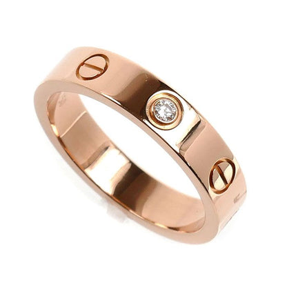 Cartier 18k Pink Gold Mini Love Diamond Ring