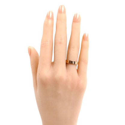 Cartier 18k Pink Gold Mini Love Diamond Ring — view 7