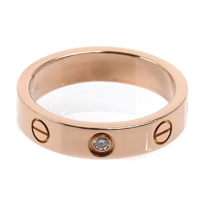Cartier 18k Pink Gold Mini Love Diamond Ring — view 3