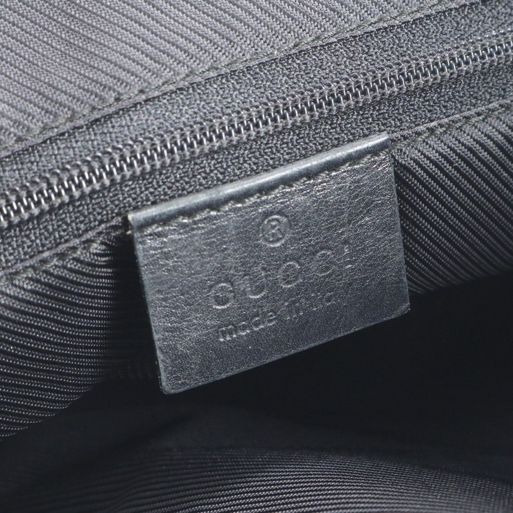 Gucci GG Canvas 002 Leather Tote Shoulder Business Black — view 8