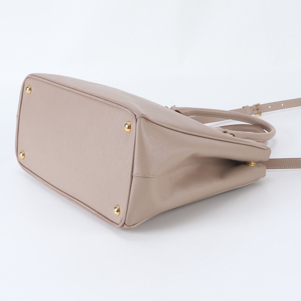Prada Saffiano Leather Galleria Triangle Logo 2-Way Shoulder Bag Crossbody Hand — view 5