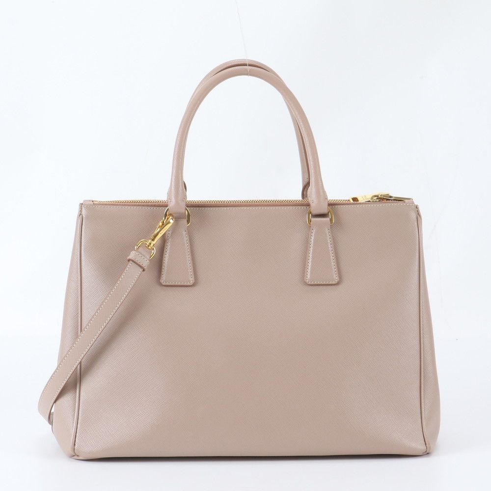 Prada Saffiano Leather Galleria Triangle Logo 2-Way Shoulder Bag Crossbody Hand — view 3