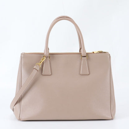 Prada Saffiano Leather Galleria Triangle Logo 2-Way Shoulder Bag Crossbody Hand — view 3