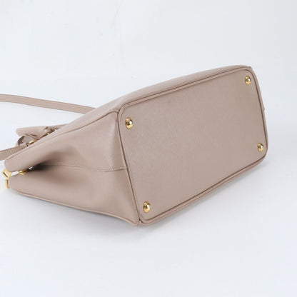 Prada Saffiano Leather Galleria Triangle Logo 2-Way Shoulder Bag Crossbody Hand — view 6