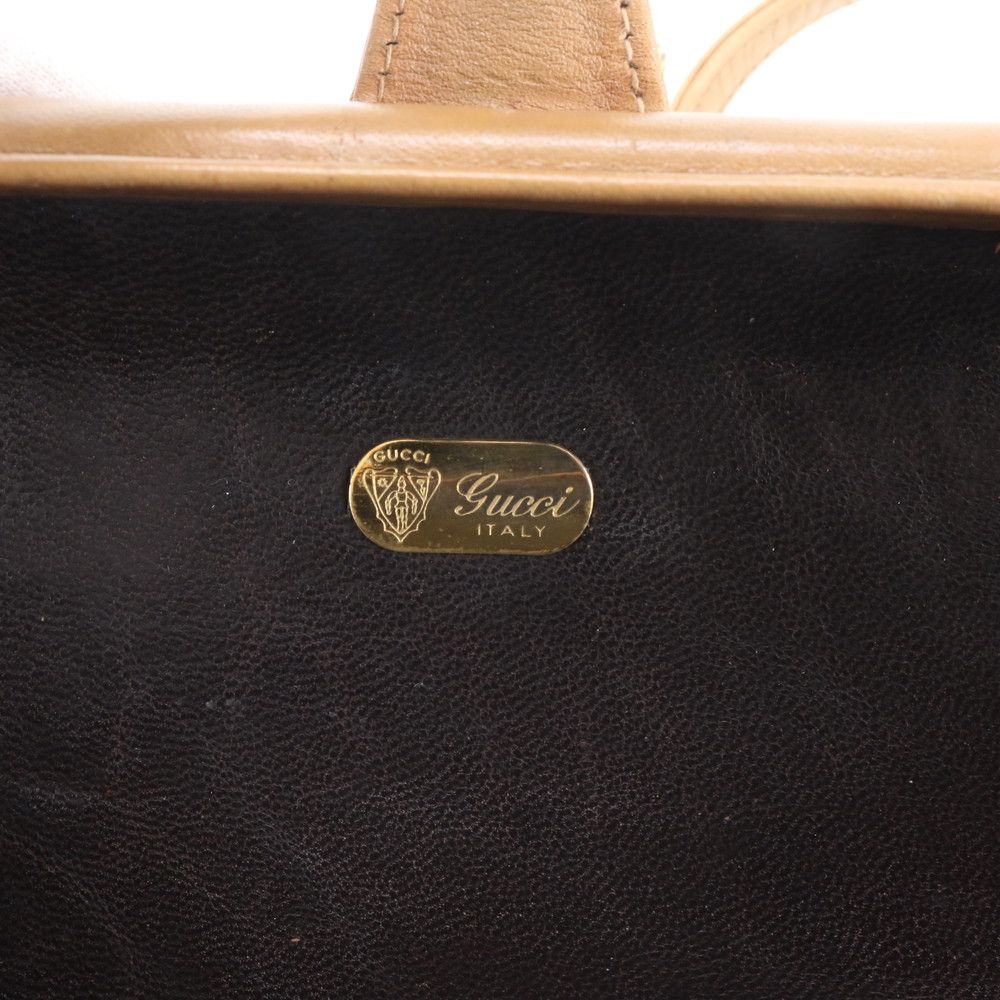 Gucci Vintage Micro GG Leather Clutch Hand Second Shoulder Brown — view 8