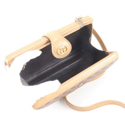 Gucci Vintage Micro GG Leather Clutch Hand Second Shoulder Brown — view 7
