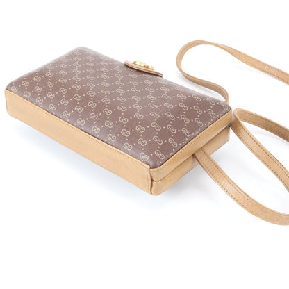 Gucci Vintage Micro GG Leather Clutch Hand Second Shoulder Brown — view 4