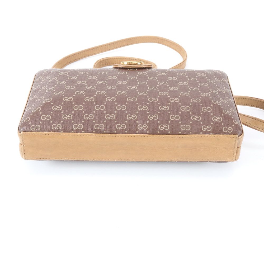Gucci Vintage Micro GG Leather Clutch Hand Second Shoulder Brown — view 6