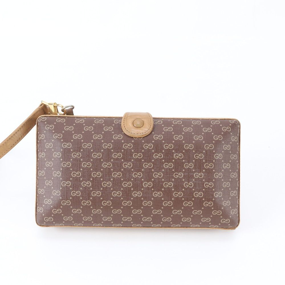 Gucci Vintage Micro GG Leather Clutch Hand Second Shoulder Brown — view 3