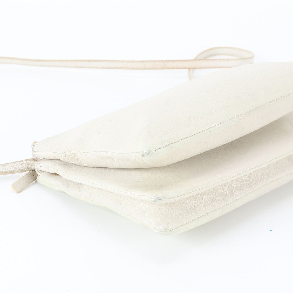 Celine Trio Crossbody Ivory Leather Shoulder Bag — view 4